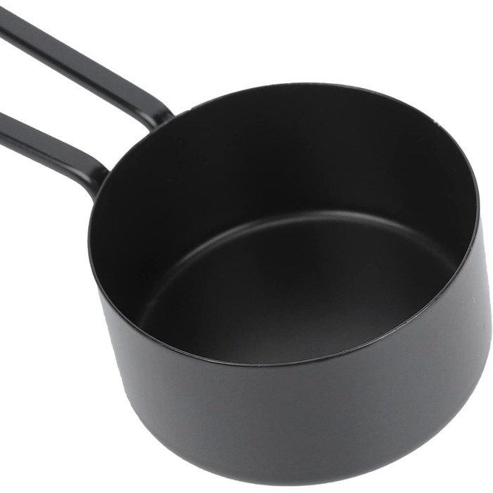 9-Piece Black Stainless Steel Measuring Cup Set with Coffee Spoons and Scale, Essential Kitchen, Baking, and Cooking Utensils for Accurate Measurements