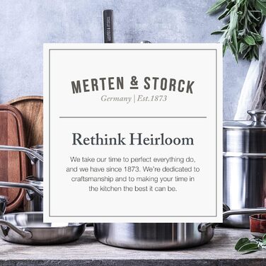 Каструля з нержавіючої сталі Merten & Storck 16 см, 1,5 л з кришкою, для професійного приготування, з багаторазовим покриттям, з мірними позначками, без розбризкування, довговічна кришка, сумісна з індукцією, можна використовувати в духовці та мити в посу