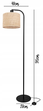 Підлогова лампа Glimex Modern E27 60 Вт, бежевий, коричневий, чорний