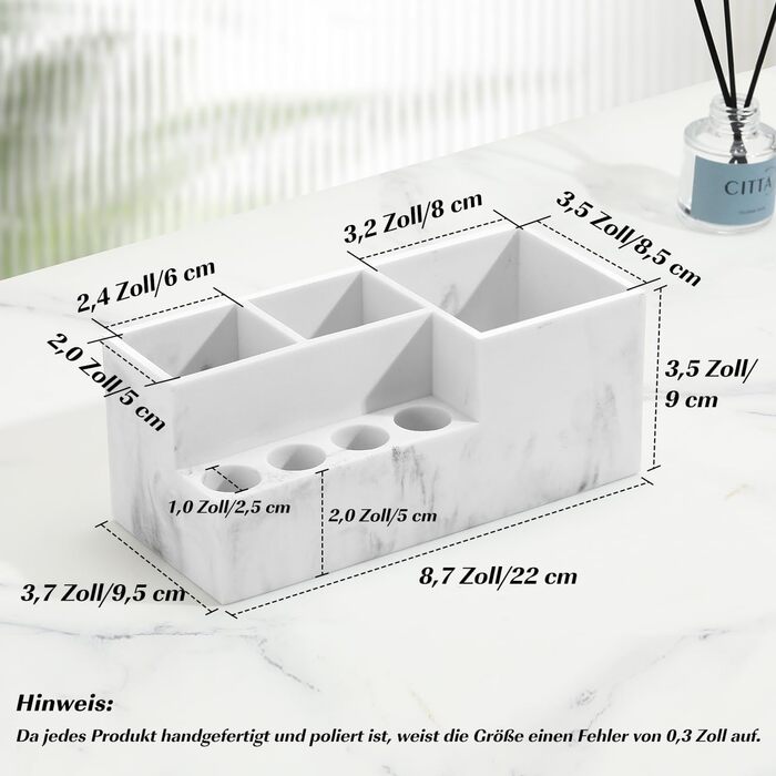 Тримач для зубних щіток Luxspire з 5 відсіками: органайзер для електричних зубних щіток, сімейний тримач, велика місткість, для зубної пасти та бритв