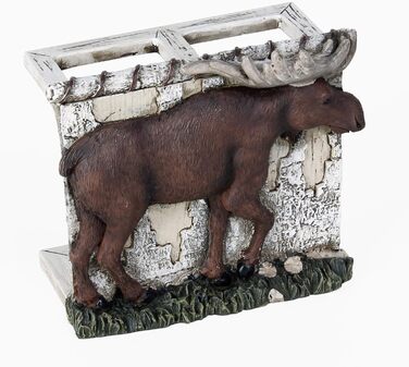 SKL Home by Saturday Knight Ltd. Timber Ridge Toothbrush Holder, 4.31 x 2.42 x 4.63 cm, Brown