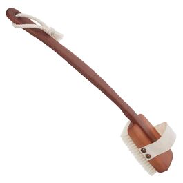 Back brush, bath brush made of birch wood, detachable handle, 44cm