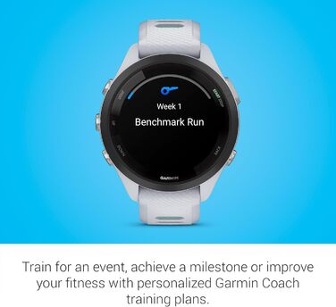 Розумний годинник Garmin Forerunner 265 чорний/світлосірий (42 мм, ремінці Whitestone та Neo Tropic)