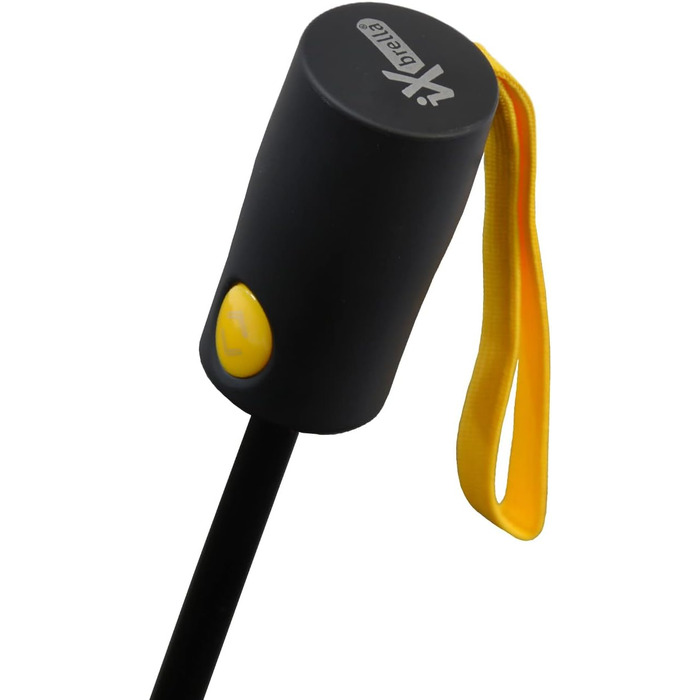 Штормовий парасолька з повним волокном, кишеньковий великий 106 см - з кольоровими спицями - (чорно-жовтий)