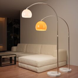 Торшер Jago Bogenleuchte помаранчевий, регульована висота 145-220 см, 1xE27 LED 60W, енергоефективність A++-E