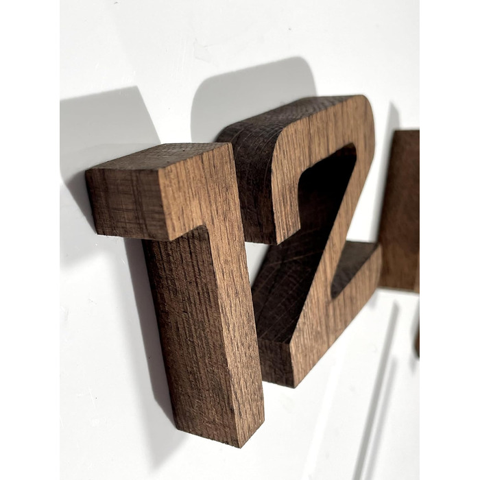 FLEXISTYLE 3D Wall Clocks DIY Oak Large 50-75CM (19MM Thick!) for Office Living Room Bedroom Decor, z54g eco75 d-1-x (Brown, Oak)