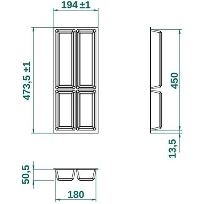 Органайзер для столових приборів Orga-Box сріблясто-сірий для шухляди 80 см (473,5 x 694 мм) Nobilia, Besteckkasten III