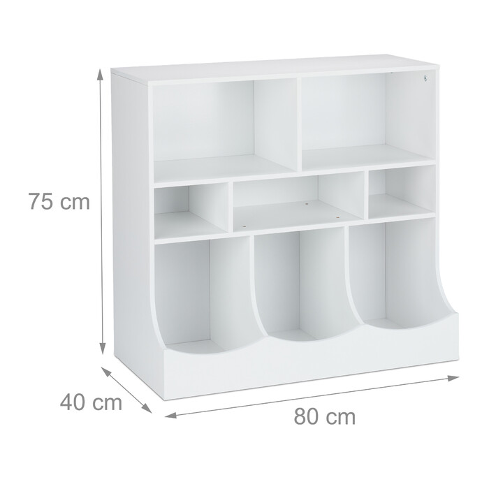 Relaxdays Children's Shelving Unit, 8 Compartments