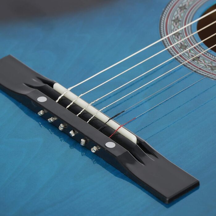 Акустична гітара Folk Smartxchoices 96,5 см для початківців, дітей та любителів музики. 4 кольори, блакитний