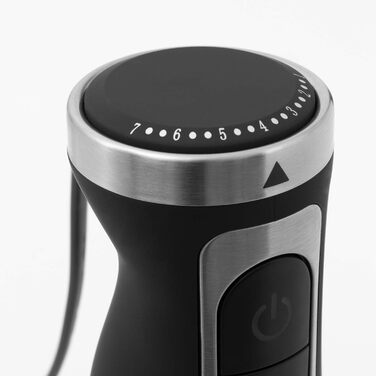 Блендер PROTOOL Stabmixer з аксесуарами: 7 швидкостей + Turbo, титанове покриття, 6 аксесорів (чорний)