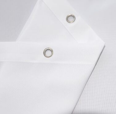 Штора для ванної кімнати YISURE біла, антигрибкова, 200x220 см, поліестер, з магнітами, водовідштовхувальна