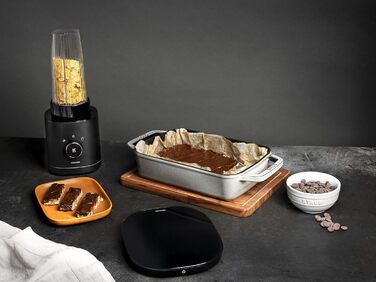 Кухонні ваги Zwilling Enfinigy з цифровим дисплеєм, функцією тарування, до 10 кг, USB-зарядка, чорного кольору