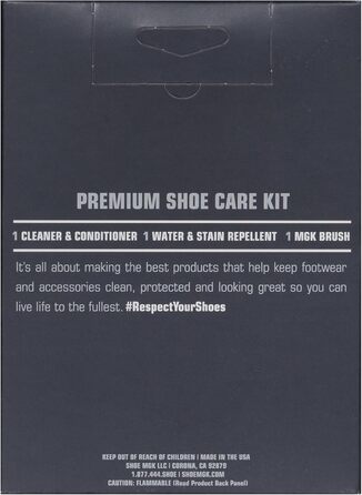 SHOE MGK Shoe Cleaner Set – Water and dirt-repellent plus shoe cleaner/conditioner cleaning set for sports shoes, tennis shoes, and sneakers