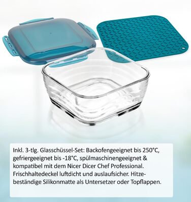 Набір для нарізки овочів Genius Nicer Dicer Chef Professional 18-ти частинний, ручний, з контейнером 5.2L, спіралізатор, для кухні