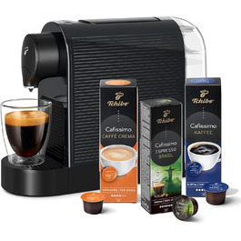 Кавова капсульна машина Tchibo Cafissimo Pure Plus, 1250 Вт, 0,8 л, чорна, з 30 капсулами для еспресо, крема та кави