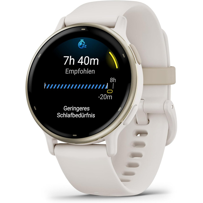 Розумний годинник Garmin Vivoactive 5 42mm з GPS, AMOLED дисплеєм, 11 днів роботи від акумулятора, фітнес-функціями та Garmin Pay (Слонова кістка/Кремовий)