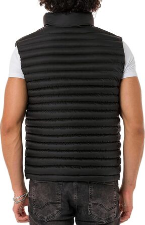 Чоловіча жилетка Redbridge з коміром-стійкою, модель Bubble Vest, колір чорний