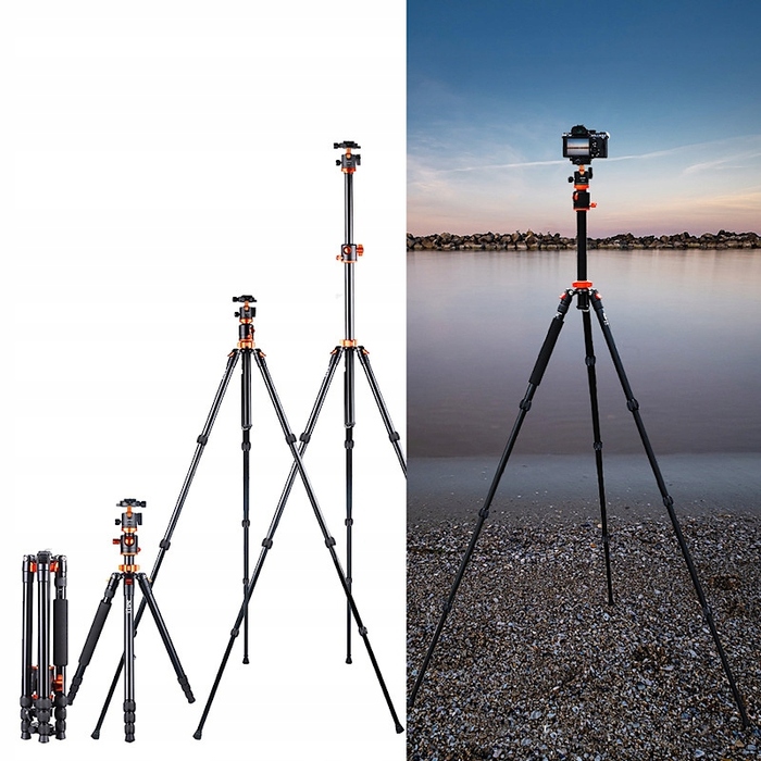 Штатив K&F Concept SA254T2, 190 см, чорний