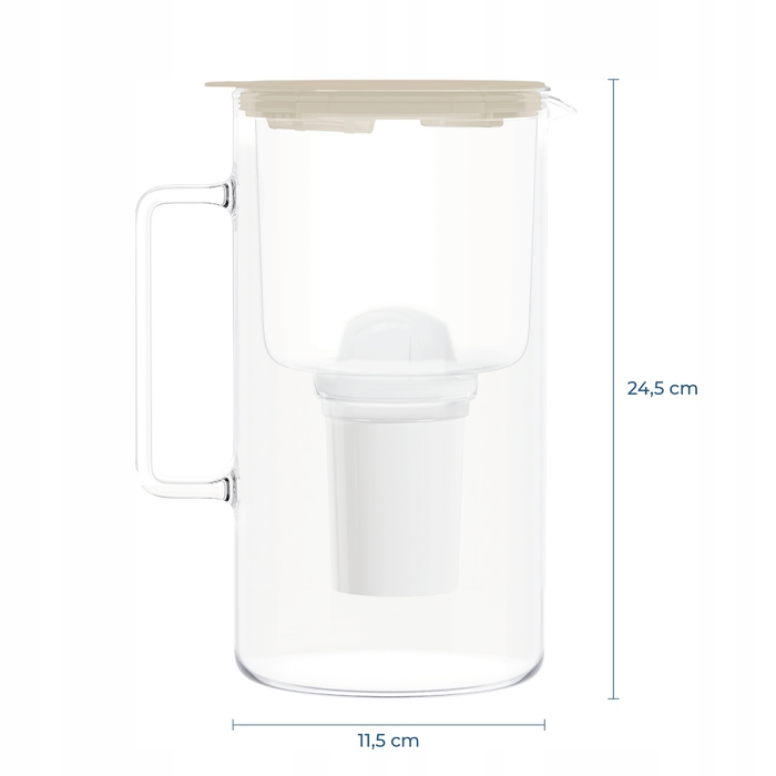 Скляний фільтр-кувшин Wessper D4 BOROSILICATE MINI FF BG з фільтром