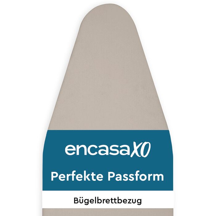 Чохол для прасувальної дошки Encasa XO Mini Beige 125x46 см з термозахистом, бежевий однотонний на гумці