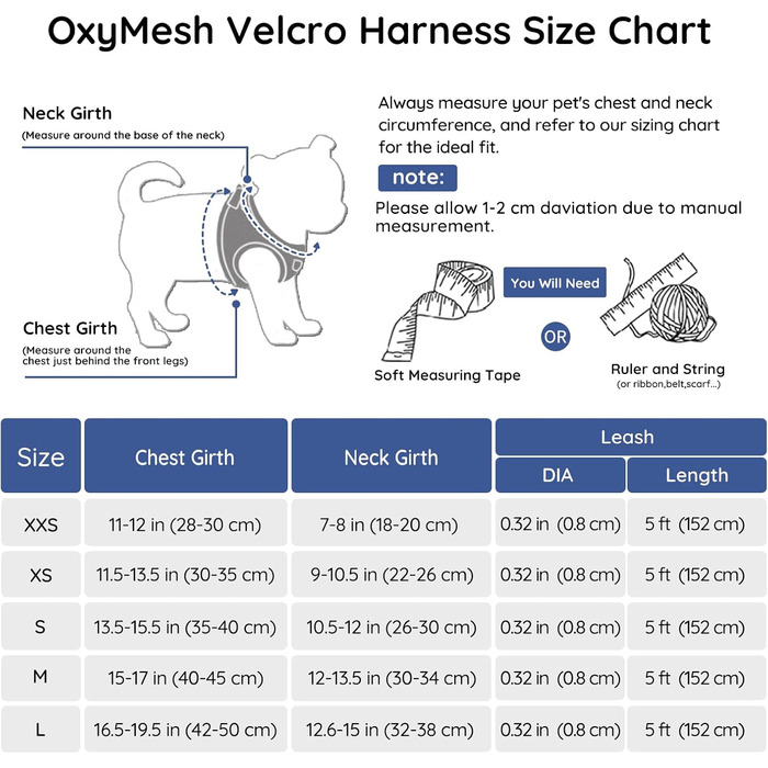 Шлейка для собак BELLA & PAL для маленьких собак з повідком, Step-in шлейка з Air Mesh, анти-тяга, світловідбиваюча, дихаюча, для цуценят, для котів, S (XXS (28-30см обхват грудей), синій & сірий)