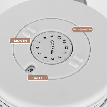 Кавовий контейнер ZONJIE 2.8л з нержавіючої сталі, вакуумний, з CO2-вентилем та датою, для кавових зерен