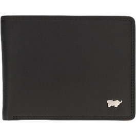 BRAUN BÜFFEL - Men's Wallet made from genuine cowhide Golf 2.0 - Slim wallet with 4+3 card slots - Timeless classic wallet with coin pocket - Elegant Black