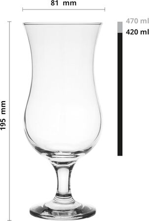 Набір склянок Krosno для коктейлів та напоїв (6 шт, 420мл)