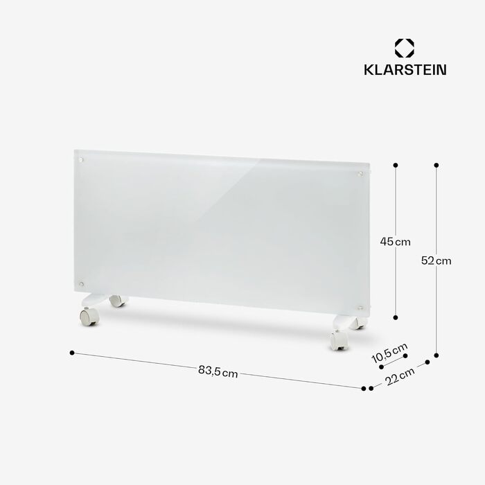 Електричний конвектор Klarstein: мобільний нагрівач з термостатом, 2000 Вт