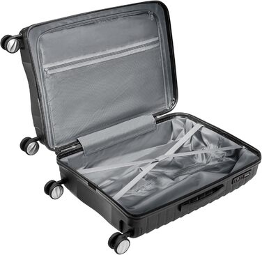 Набір валіз Zelsius 4 шт., чорний | Чотири валізи з жорстким корпусом, TSA замком, подвійними колесами та внутрішнім роздільником | Валізи ручної поклажі, набір валіз з жорстким корпусом 4 шт., велика валіза, дорожній набір