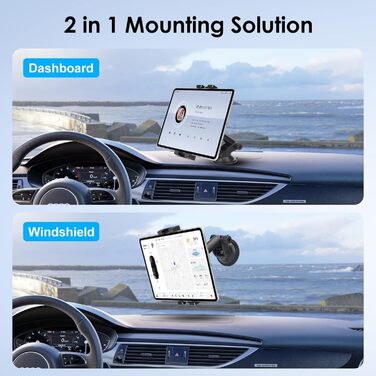 Утримувач для планшета в авто Linkstyle, універсальний, 360° обертання, для iPad та смартфонів 5.5-11 дюймів