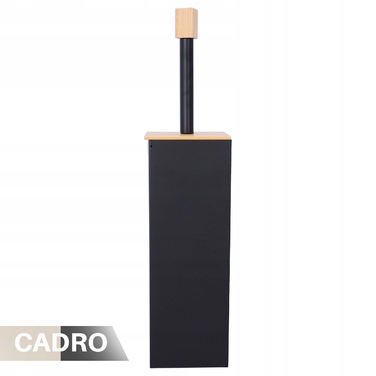 Набір для туалету: ергономічний йоржик чорного кольору зі сталі нержавіючої та бамбука