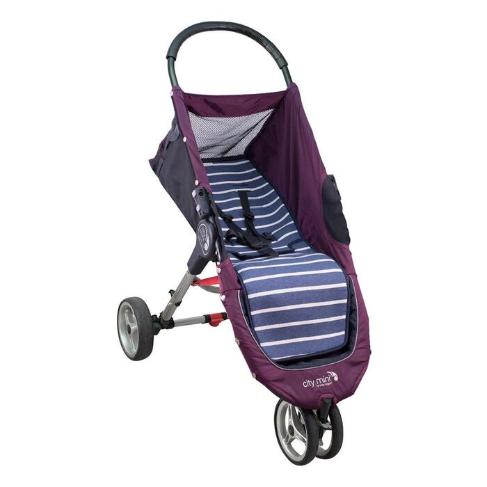 Дитяча сидіння-підкладка JYOKO KIDS для візків Joolz і Baby Jogger City Mini/GT2/Zip/Tour, 100% бавовна, смугаста
