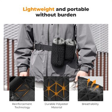 Чохол для об'єктива K&F Concept: 4 розміри, для Canon, Nikon, Sony, Fuji, Sigma, з шнурком