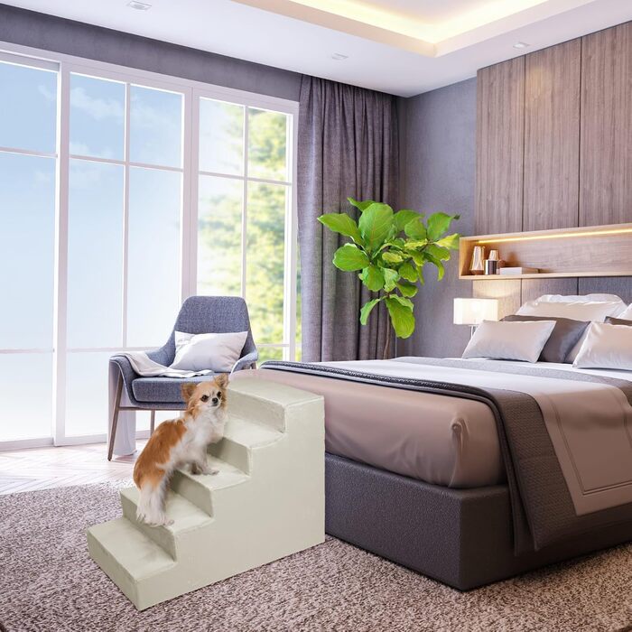 Сходинка для собак Mg Design - дерев'яна, з міцним каркасом, для диванів та ліжок, 40x45x5 см / 71x40.5x56 см