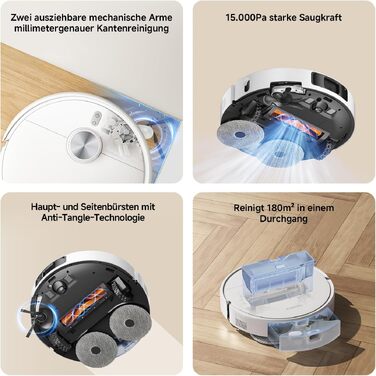 Робот-пилосос Xiaomi Vacuum S40 Pro з базою самоочищення, потужність всмоктування 10 000 Па