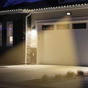 AufuN 5x100W LED Floodlights - Super Bright LED Floodlight Outdoor Spotlight IP65 Waterproof Aluminum Spotlight Light for Garden, Garage, Yard or Hotel (Warm White)