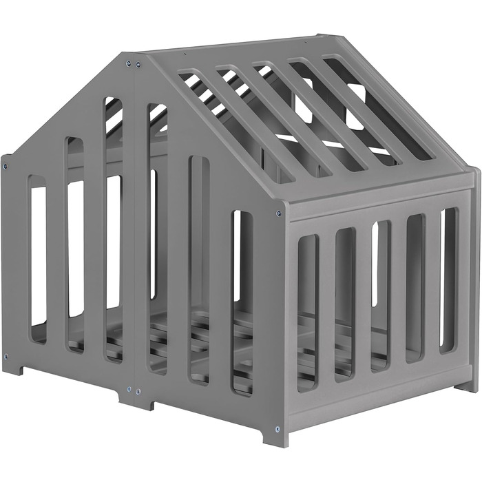 Будка для собак з дерева, клітка для собак із замком, вольєр для собак, чорна, для дому, підходить для собак та котів