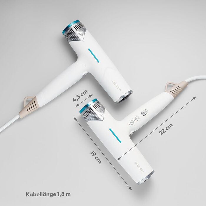 MEDION Haartrockner з іонізацією та дифузором HD2 - 1500 Вт, іонізація, стилізація, тихий BLDC мотор, самоочищення