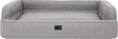 Крісло-ліжко для собак та котів, крісло-лежанка, сірий колір, XXL (117x79 см) знімний чохол