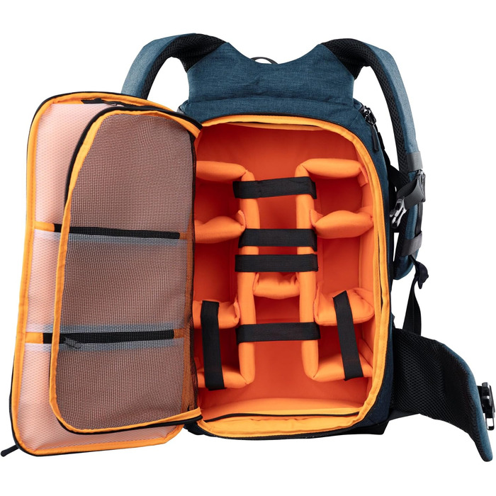 Рюкзак для фототехніки DÖRR Prag Go 16L/Prag Pro 20L, водонепроникний, для дзеркальних/зеркальних беззеркальних камер, відділення для ноутбука 16 дюймів, знімні перегородки, кріплення для штатива, рюкзак для дронів, міцний та легкий (блакитний)