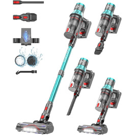 Бездротовий акумуляторний пилосос YU7 580W з потужністю всмоктування 47000Pa, час роботи до 70 хвилин, сенсорний екран, для килимів, шерсті тварин, твердих поверхонь