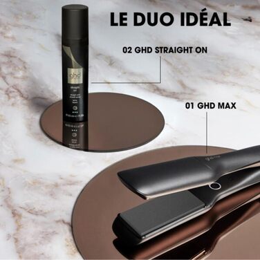 Випрямляч для волосся ghd max - професійний, чорний, для довгого, густого та кучерявого волосся