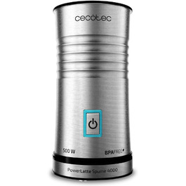 Електричний спінювач молока Cecotec Power Moca Spume 4000: молоко та шоколад, холодний спін, підігрів, для миття в посудомийній машині, 400 мл, 650 Вт