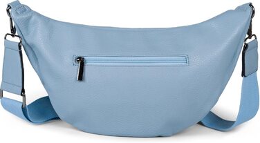 Сумка жіноча styleBREAKER напівмісяць велика, кросбоді, блакитна. Регульований ремінець, 37x17 см
