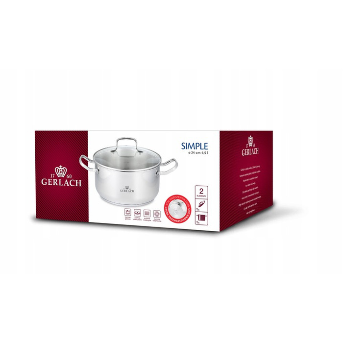 Каструля традиційна Gerlach Simple, 4,5 л