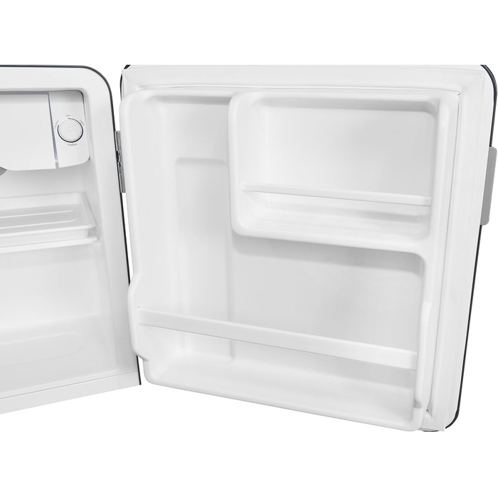 Exquisit Міні холодильник CKB45-0-031F білий: компактний холодильник 47 л, ретро стиль, без морозильної камери