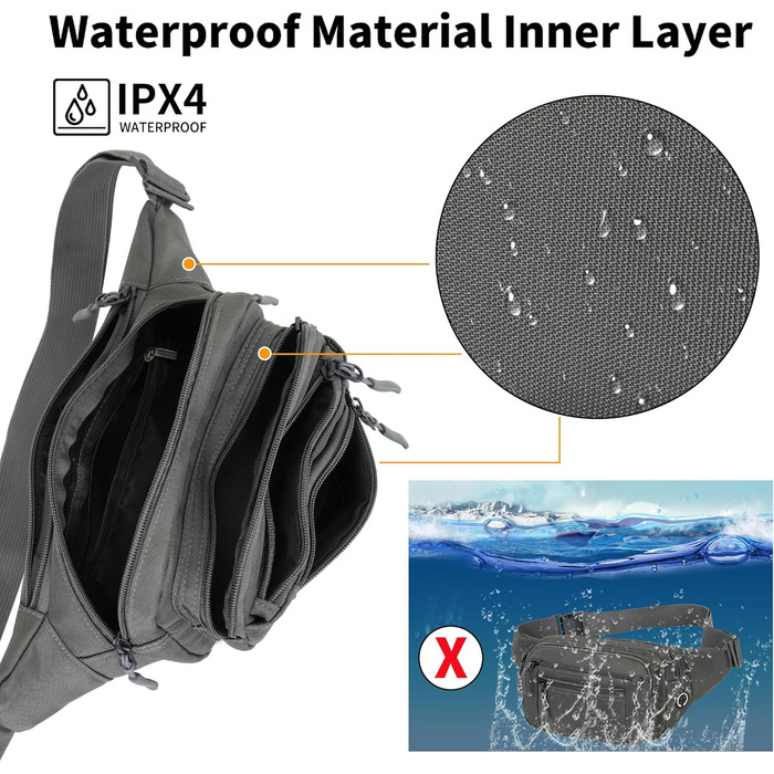 Поясна сумка на пояс, на стегно, унісекс, сіра. Сумка через плече, для телефону, на пояс, для подорожей, туризму, прогулянок з собакою.