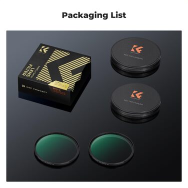 Фільтри K&F Concept Black Mist 82mm (1/4 & 1/8) для відео та портретної зйомки (Nano-Xcel)