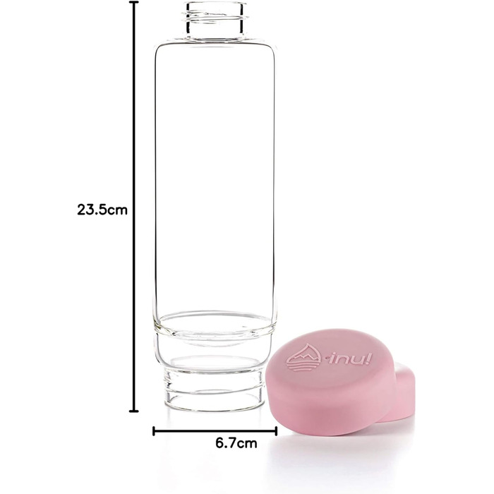 Пляшка для води VitaJuwel inu! CRYSTAL Blossom Rose з гірським кристалом та рожевим кварцем, для індивідуалістів, преміум-якість
